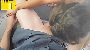 Dark Haired Honey Blowing Long Dong In Tow Truck