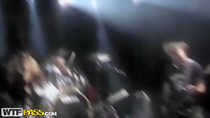 Dark haired babe Natasha does a nice pole dancing act