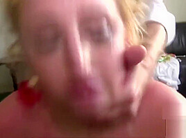 Dazzling Loula Lou chokes on cock before penetration