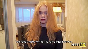 Debt4k Sexy redhead Rose Wild pays for new TV with her wet holes