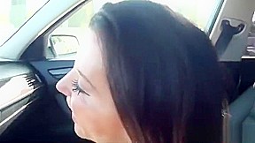 Delightful breasty latin old female giving a beautiful BJ out of the house