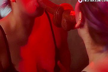 Double Penetration Creampie  Sucking Dildo And Fucking