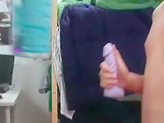 Dude stuffing his anus with toy