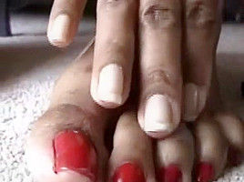 Ebonyt Laura's Long Red Toenails *THROWBACK*