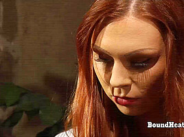 Electric Punishment For Tied Up Submissive Lesbian Slave