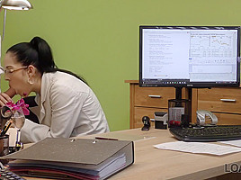 Elis is a cock loving brunette who has managed to get fucked even during a job interview