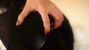 Euro glam ho rides dildo