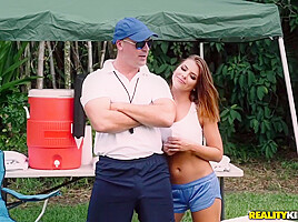 Excited Sex Partners Hurry To Satisfy Their Passion Outdoors - Sean Lawless And Adriana Chechik
