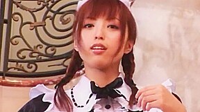 Exotic Japanese whore Yu Namiki in Incredible Stockings, Maid JAV movie