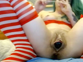 Fabulous amateur Stockings, Masturbation porn movie
