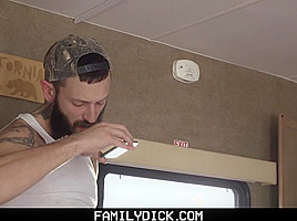 FamilyDick - Tatted Step daddy Slams His Prankster Boy Hole