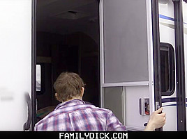 FamilyDick - Tatted Step daddy Slams His Prankster Boy Hole