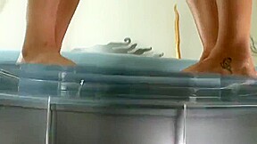 Faye Reagan Feet on Glass