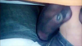 Footjob and titsflash in public restaurent