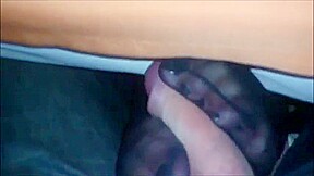 Footjob and titsflash in public restaurent