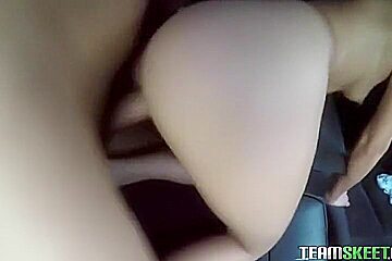 Fresh Latina gets fucked in the car