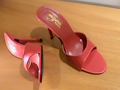 Fucking wife's fuck me red mules, I wear my US 12 red mules