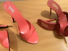 Fucking wife's fuck me red mules, I wear my US 12 red mules