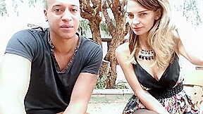 Garden Party on cam - teen 18+ Amateurs having sex and blowjob on the patio
