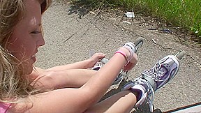 Geena in amature outdoor porn with a hot chick and a dude