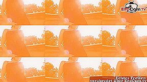German young housewife public pick up casting on street for EroCom Date blinddate POV