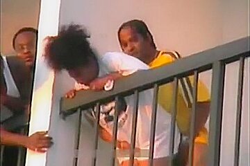 Ghetto whore copulates and talks with neighbour