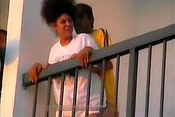 Ghetto whore copulates and talks with neighbour