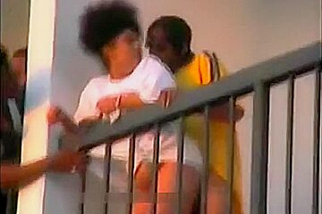 Ghetto whore copulates and talks with neighbour