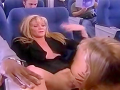 Ginger Lynn & Juli Ashton on a plane