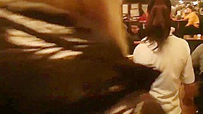 Girl masturbating cock in the alley