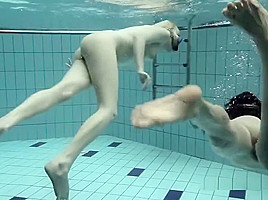 Girls Swimming Underwater And Enjoying Eachother