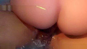 Glam slut gets double rod