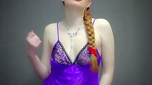 Goddess in satin demand cum eating