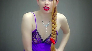Goddess in satin demand cum eating