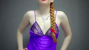 Goddess in satin demand cum eating