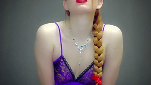 Goddess in satin demand cum eating