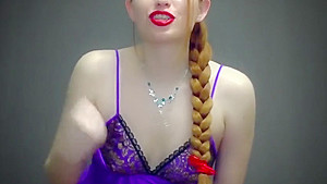 Goddess in satin demand cum eating