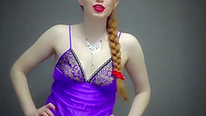 Goddess in satin demand cum eating