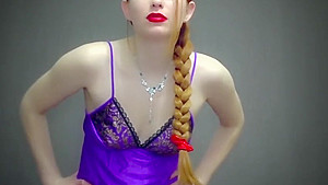 Goddess in satin demand cum eating