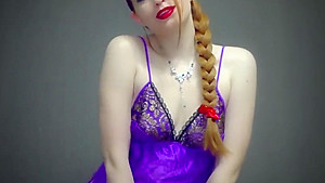 Goddess in satin demand cum eating