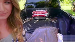 Good ol' country girl Daisy gets nailed by the truck