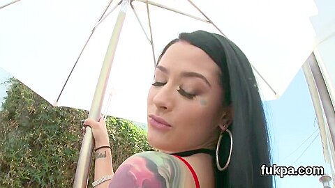 Gorgeous Model Flashes Massive Ass - Mike Adriano