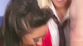 Great cfnm blowjob in the locker room