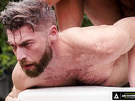 HETEROFLEXIBLE - Horny Only Matt Gets Throat Fucked By Sir Peter's HUGE Cock & Rough Assfucked Doggy