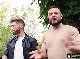 HETEROFLEXIBLE - Horny Only Matt Gets Throat Fucked By Sir Peter's HUGE Cock & Rough Assfucked Doggy