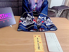 Halloween-themed Special Little Zombie Doll Role Play With Boots On Footjob