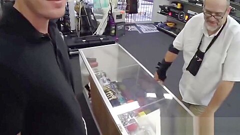 Handsome guy dicked in bathroom by kinky big dick stud