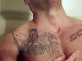 Handsome inked hunk gets his ass stuffed with raw cock