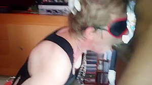 Hard deepthroat for the slave