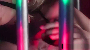 Hardcore fuck for caged blonde slave